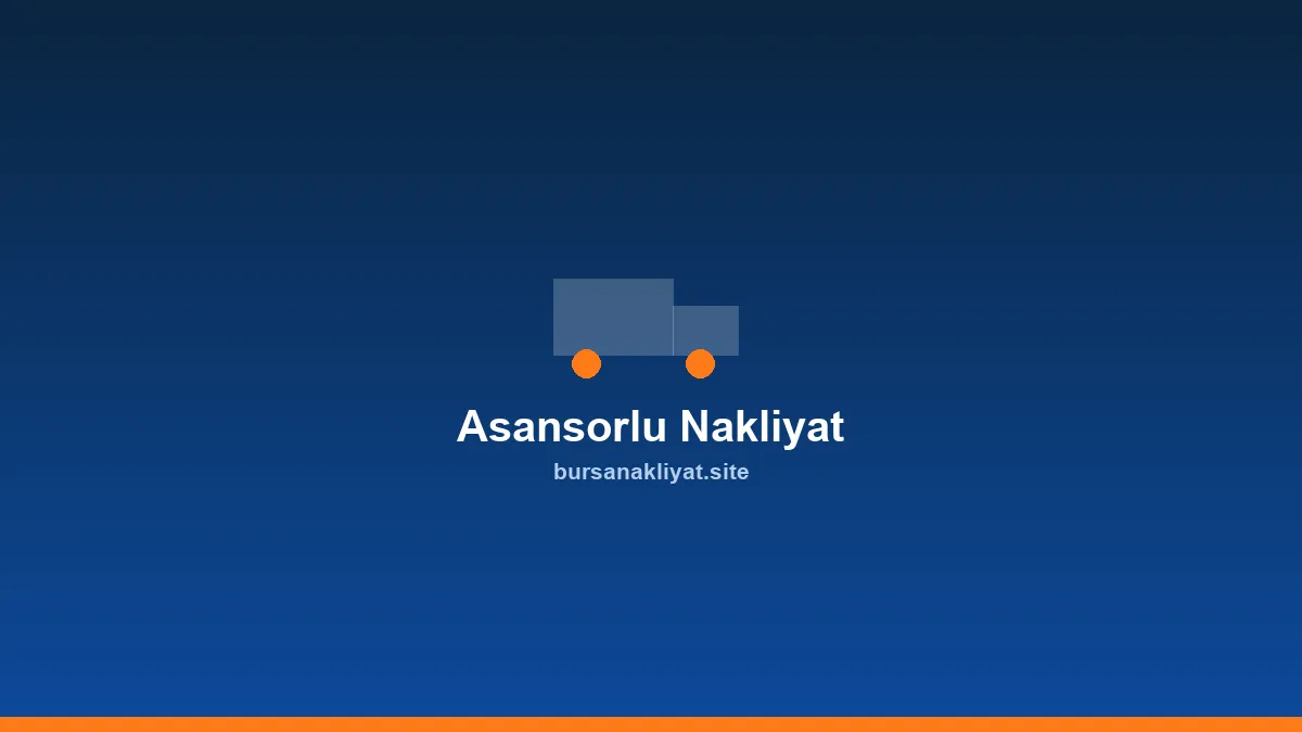 Asansörlü nakliyat ile yüksek kata eşya taşıma