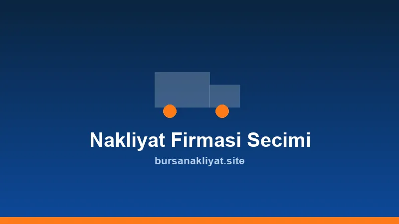 Bursa'da nakliyat firması seçerken soru soran kişi