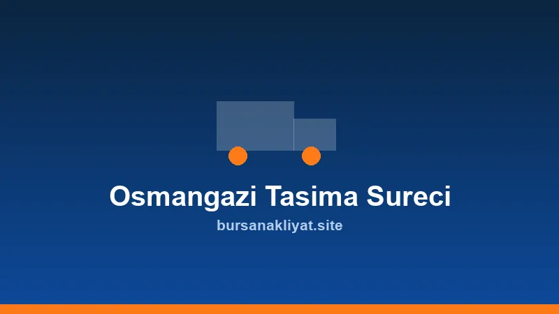 Osmangazi'de ev taşıma süreci planlaması
