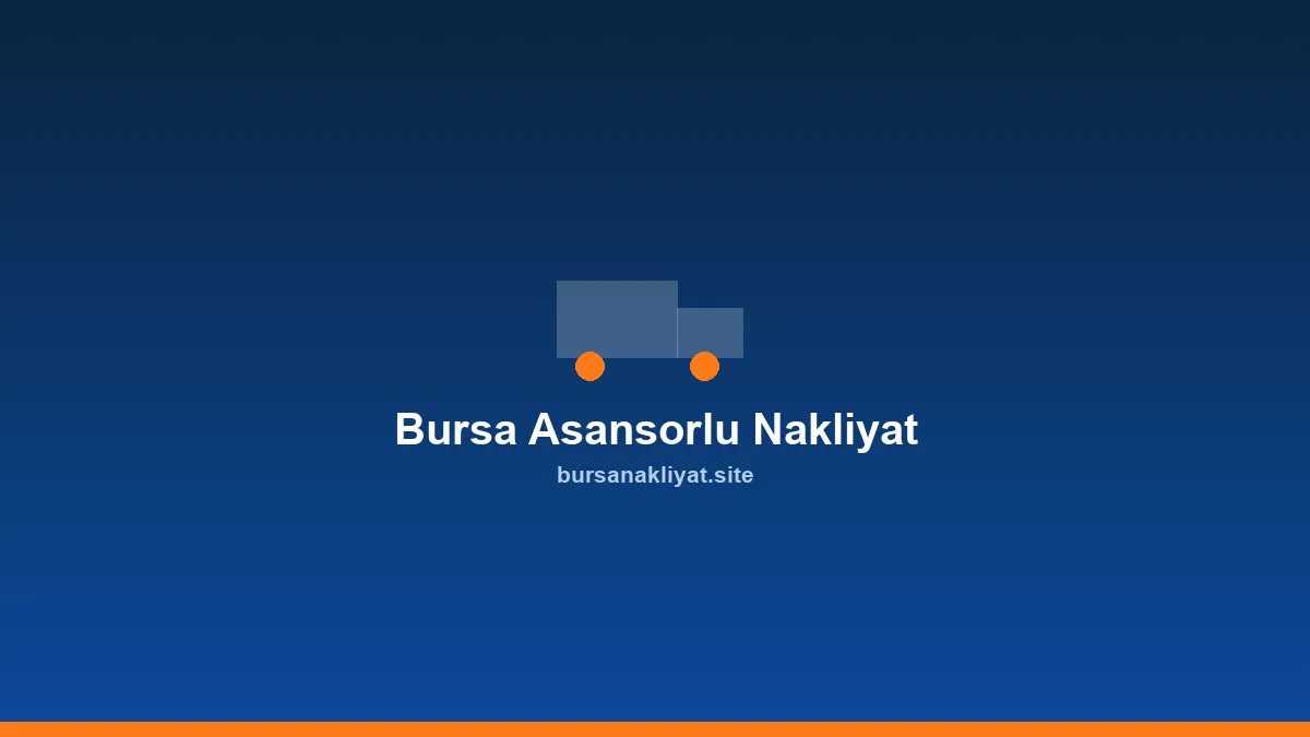 Bursa asansörlü nakliyat aracı yüksek kata eşya taşıyor