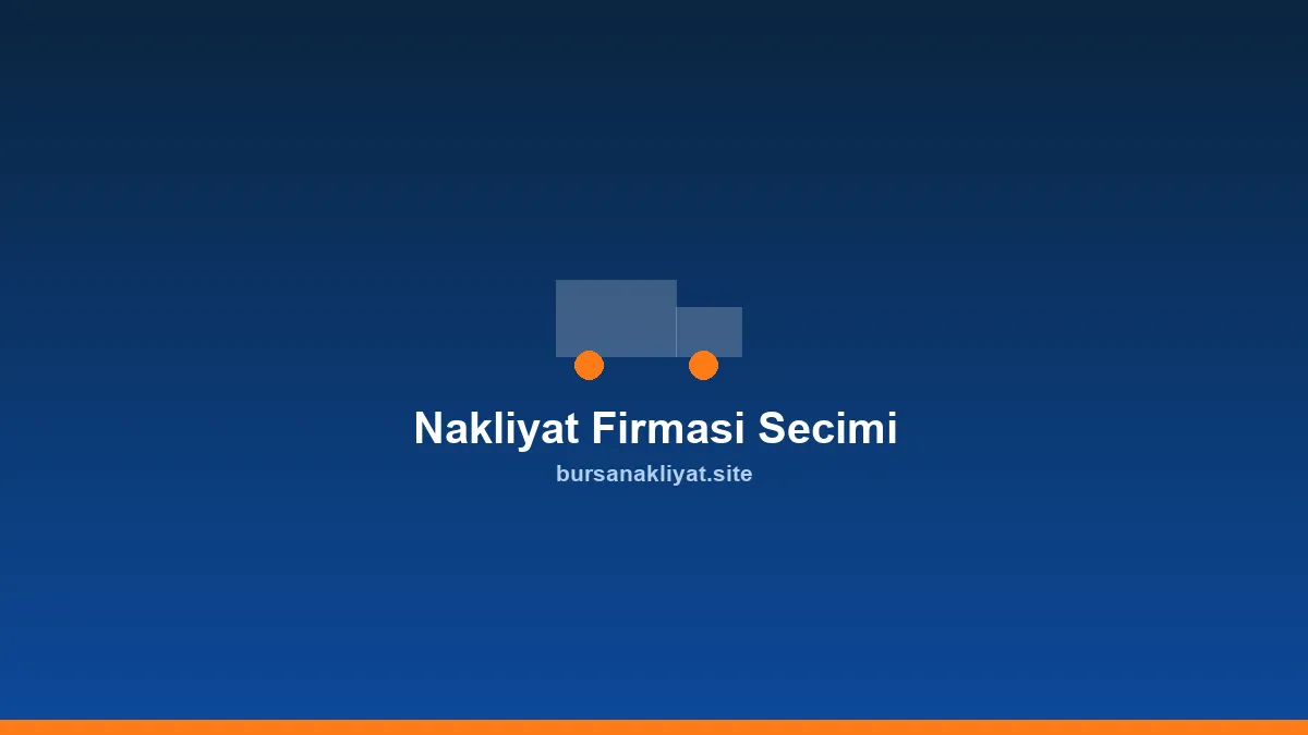 Bursa'da nakliyat firması seçerken soru soran kişi